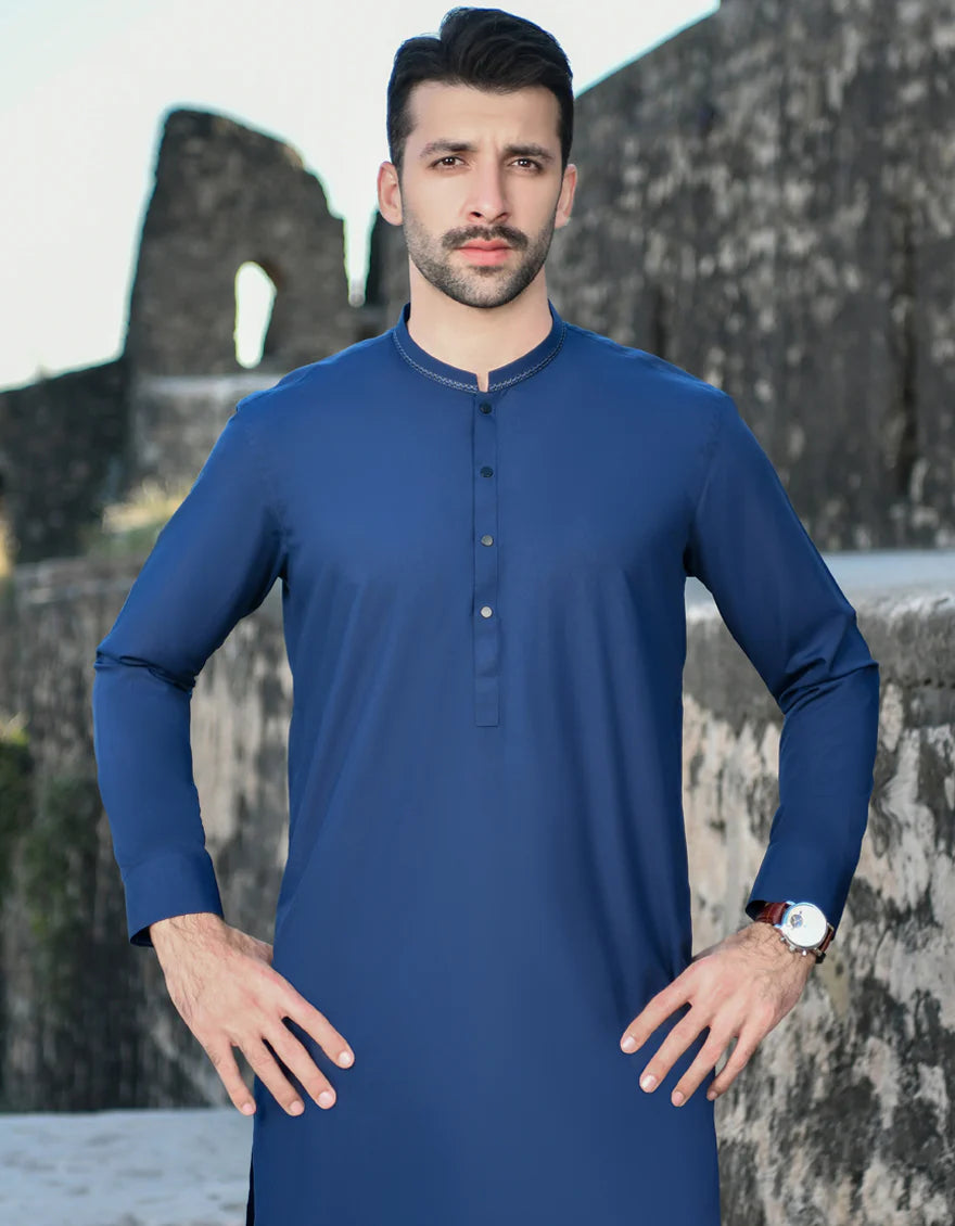 Dark Blue Kurta Shalwar- Summer Collection | Best Quality Wash n Wear