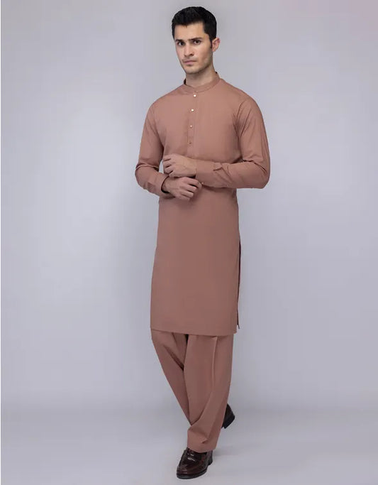 Brick Brown Kurta Shalwar- Summer Collection | Best Quality Wash n Wear